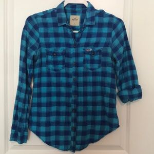 Hollister Blue Flannel